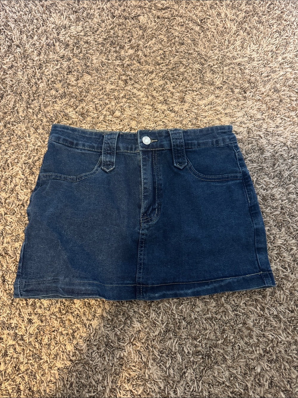 SHEIN Dark Blue Denim Mini Skirt